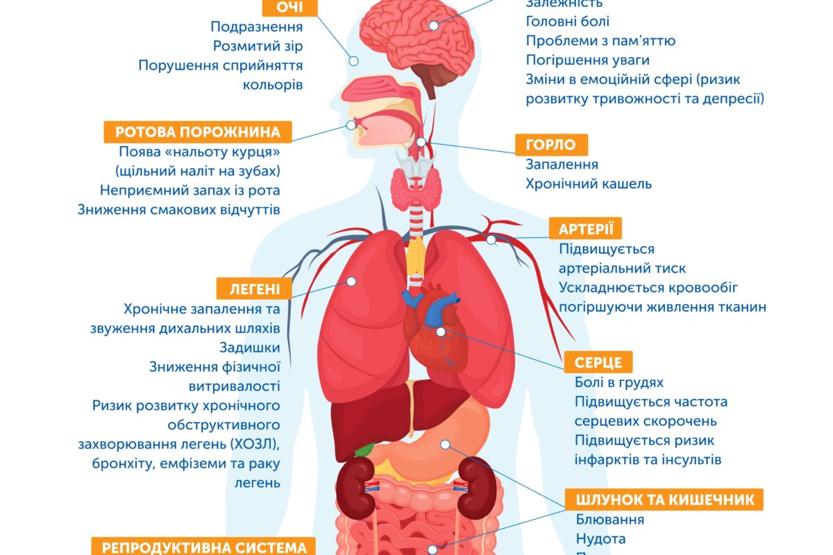 Що відбувається з організмом, коли ви курите